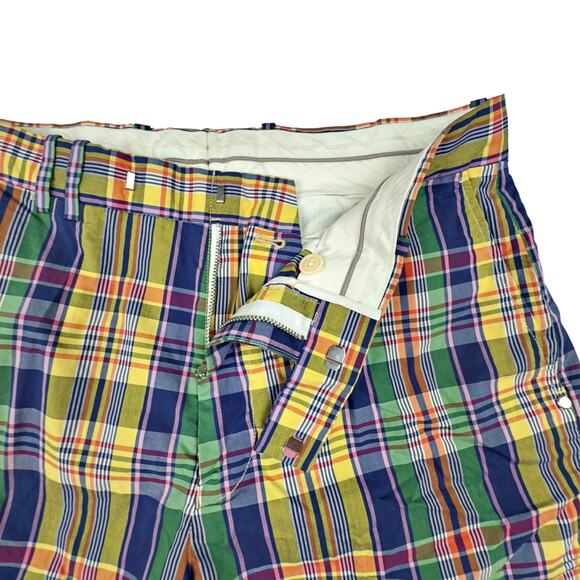 RLX Ralph Lauren Men's 32 Plaid Madras Performance Golf Wicking Stretch Shorts - Picture 3 of 7